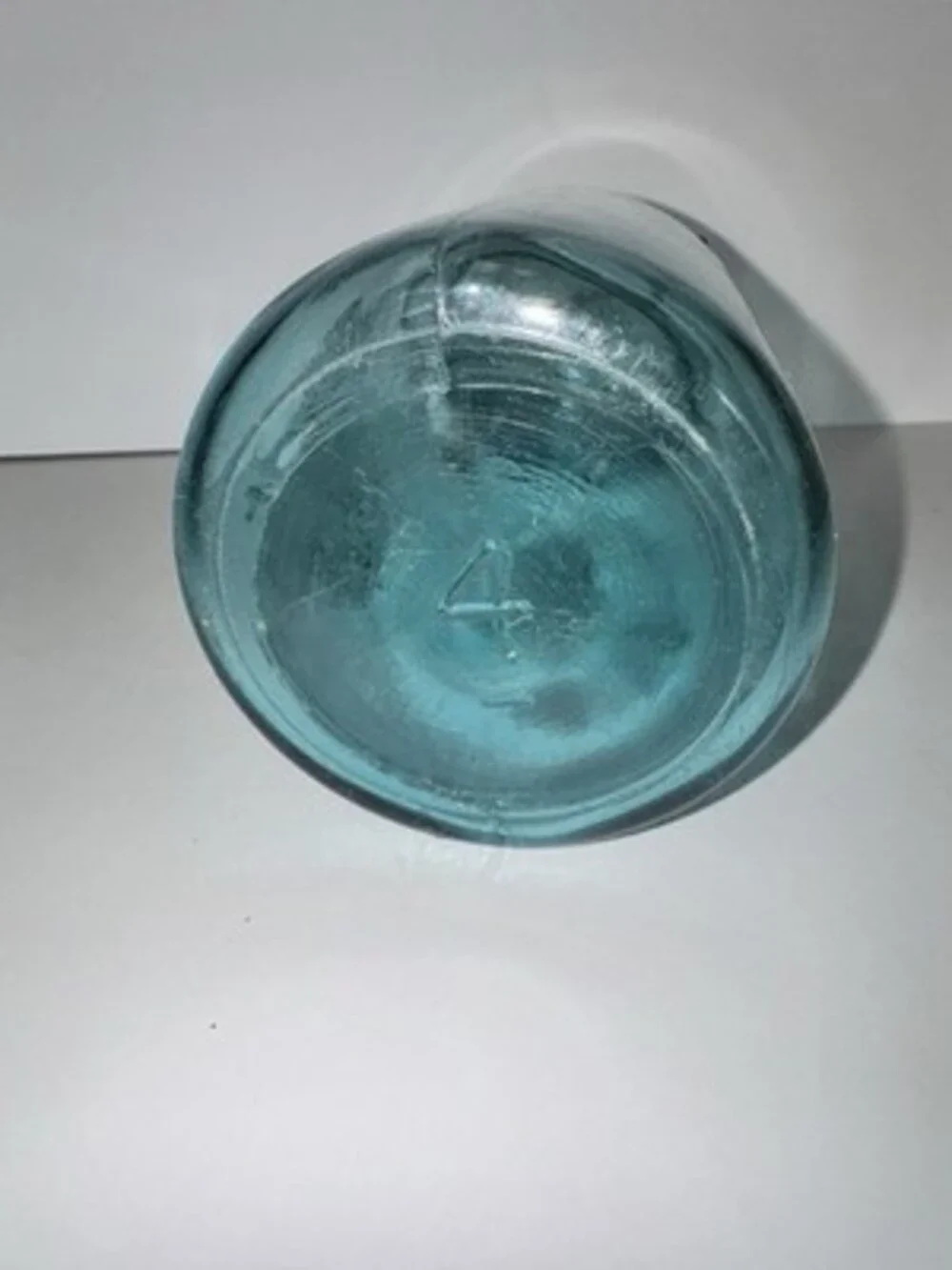 Vintage McDonald New Perfect Seal Aqua Blue Glass Quart Canning Jar W/Lid